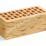 Кирпич лицевой керамический утолщенный соломенный руст М175 ГОСТ 530-2012