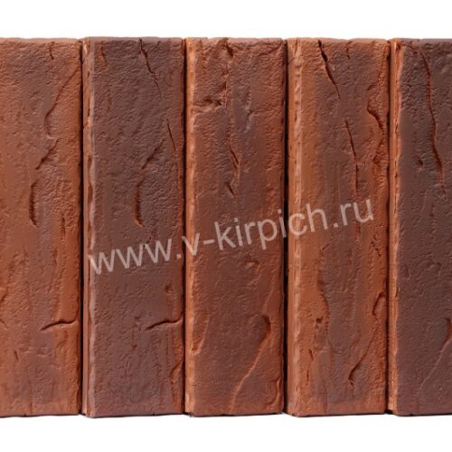 Кирпич лицевой керамический одинарный кортен бостон рваная фаска М150