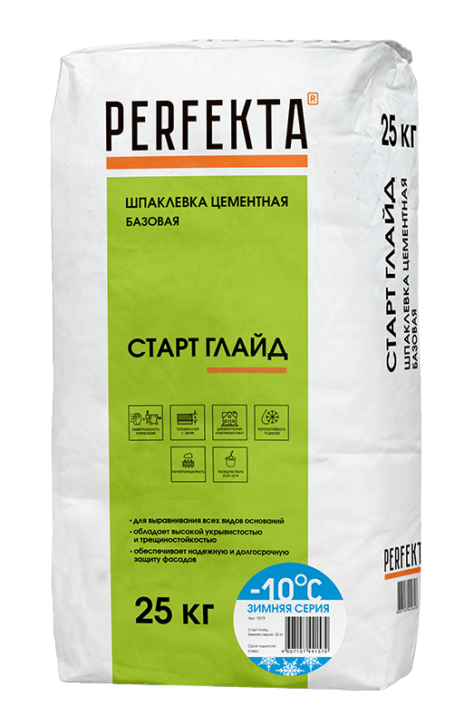 Шпаклевка цементная базовая Старт Глайд Зимняя серия