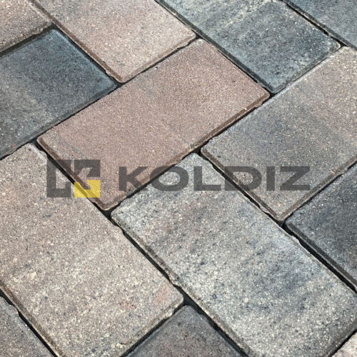 Брусчатка "Оникс Коралловый" 100x200х60мм