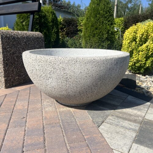 Уличный вазон из каменной крошки ЛОТОС Шахматка
