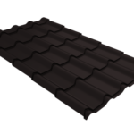 Металлочерепица "Камея" ("Kamea") v01 0,5 Satin RAL 9005 черный