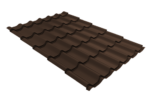 Металлочерепица Классик ("Classic") v01 0,5 PurLite M RAL 8017 шоколад