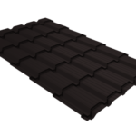 Металлочерепица "Квадро профи (Верховье)" ("Quadro Profi") v01 0,5 Velur X RAL 9005 черный