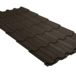 Металлочерепица "Квинта плюс" ("Kvinta plus") 0,5 Satin Matt RR 32 темно-коричневый