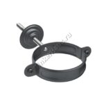 Хомут держатель трубы Aquasystem D90 мм, GreenCoat Pural BT matt, RR 23 (серый)