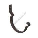 Крюк крепления желоба короткий Aquasystem D125 мм, GreenCoat Pural BT matt, RR 32 (коричневый)